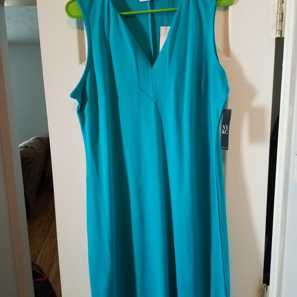 Blue above knee dress